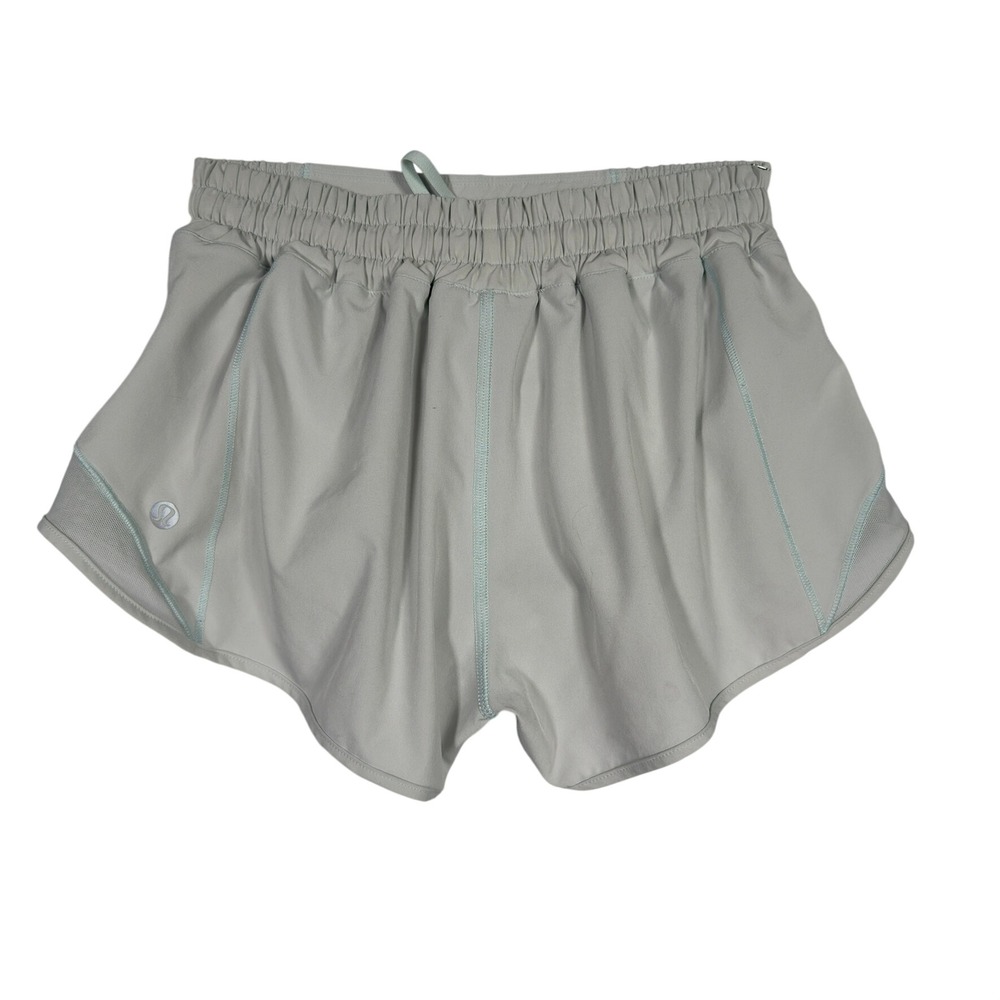 Lululemon Women's Size 4 Running Shorts Mint Green Mesh Trim Athletic